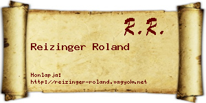 Reizinger Roland névjegykártya